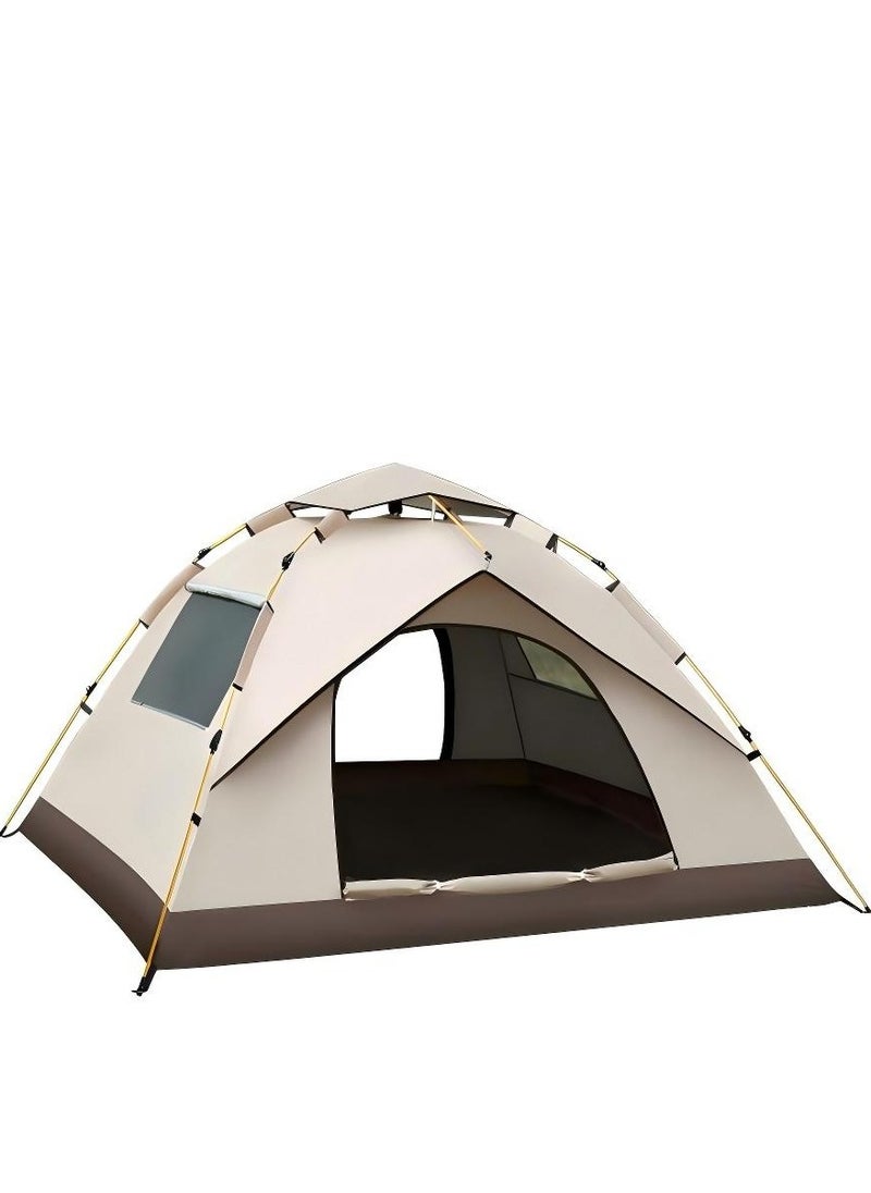 Outdoor Camping Fully Automatic Waterproof Sunscreen Quick-Opening Tent, Camping Anti-Mosquito Portable Tent 200*150*125CM Suitable For 2-3 People (Tent + Moisture-Proof Mat)