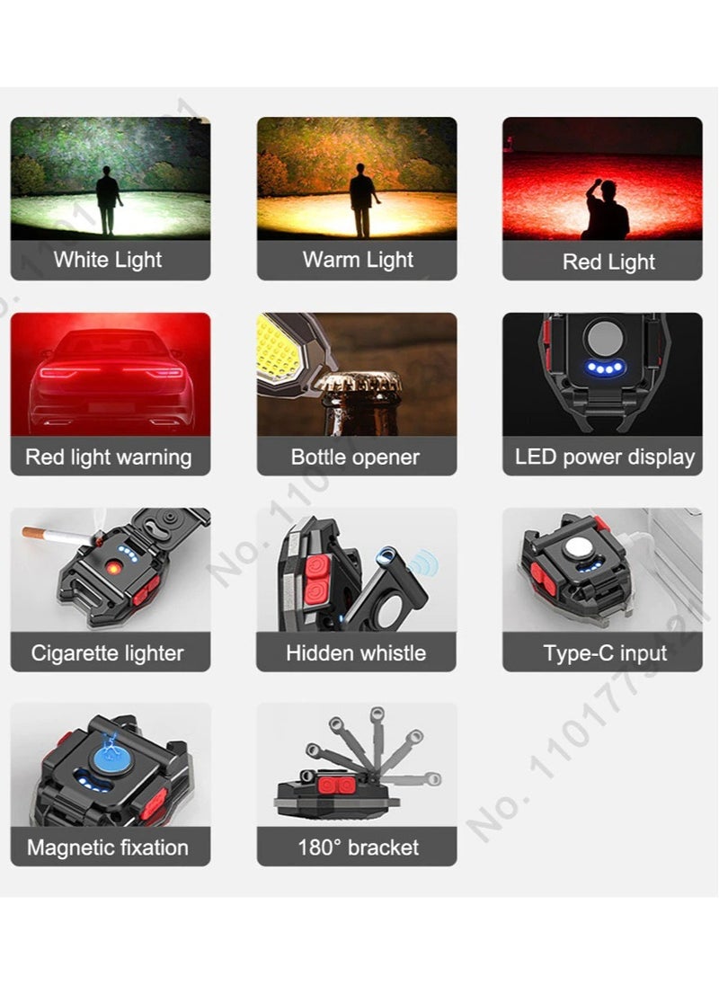 Mini LED Working Light Portable Keychain Flashlight Camping For Lighter Bottle Opener