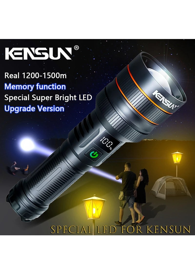 Strong Light Lantern High Power LED Flashlight USB Rechargeable Powerful Tactical Torch Super Long Range Lamp Outdoor Fishing