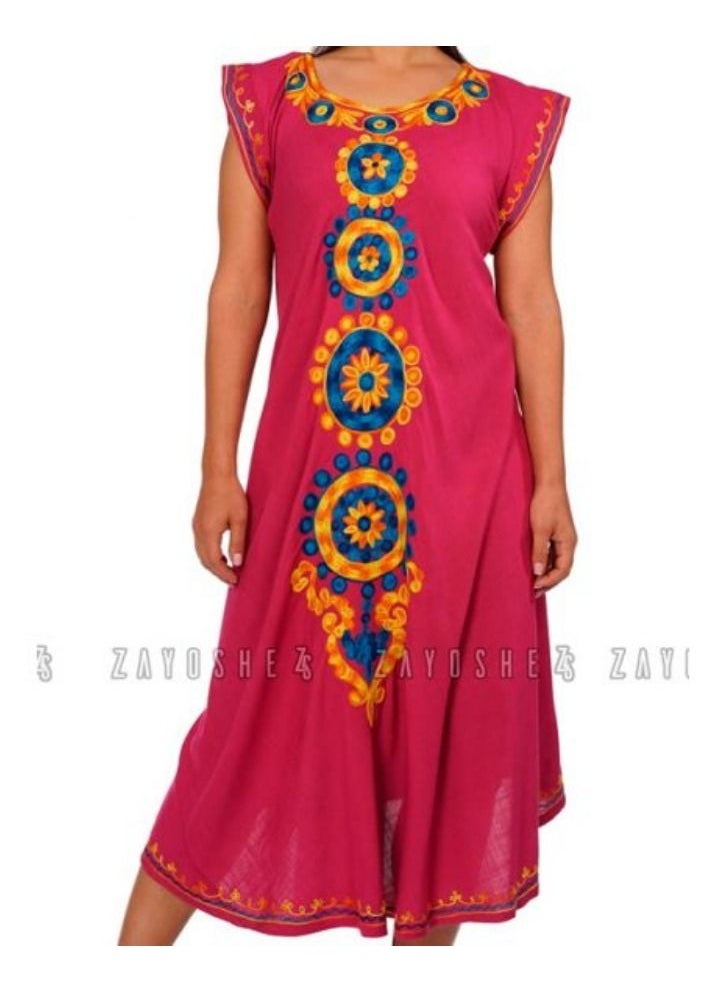 Pink Beautifully Handcrafted Embroidered Tunic