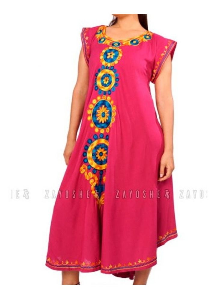 Pink Beautifully Handcrafted Embroidered Tunic