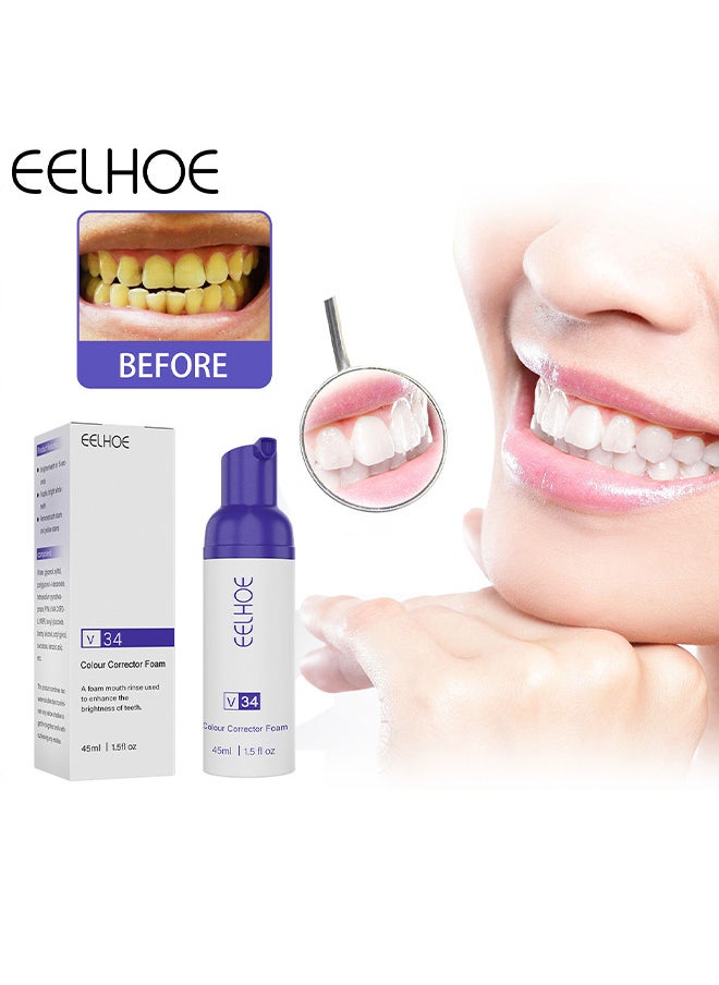 Foam Whitening Toothpaste Cleans Tartar, Yellow Stains, Stains, Fresh Breath, Dazzling White Teeth