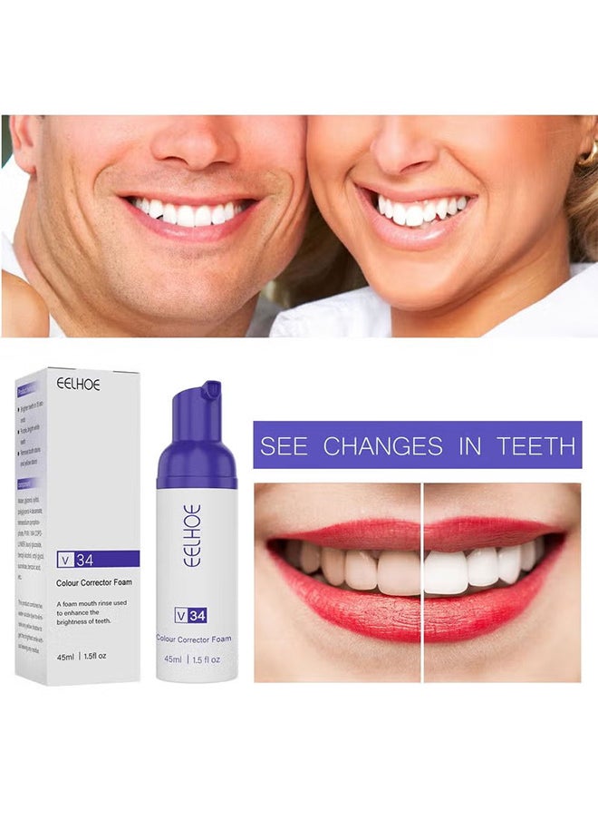 Foam Whitening Toothpaste Cleans Tartar, Yellow Stains, Stains, Fresh Breath, Dazzling White Teeth