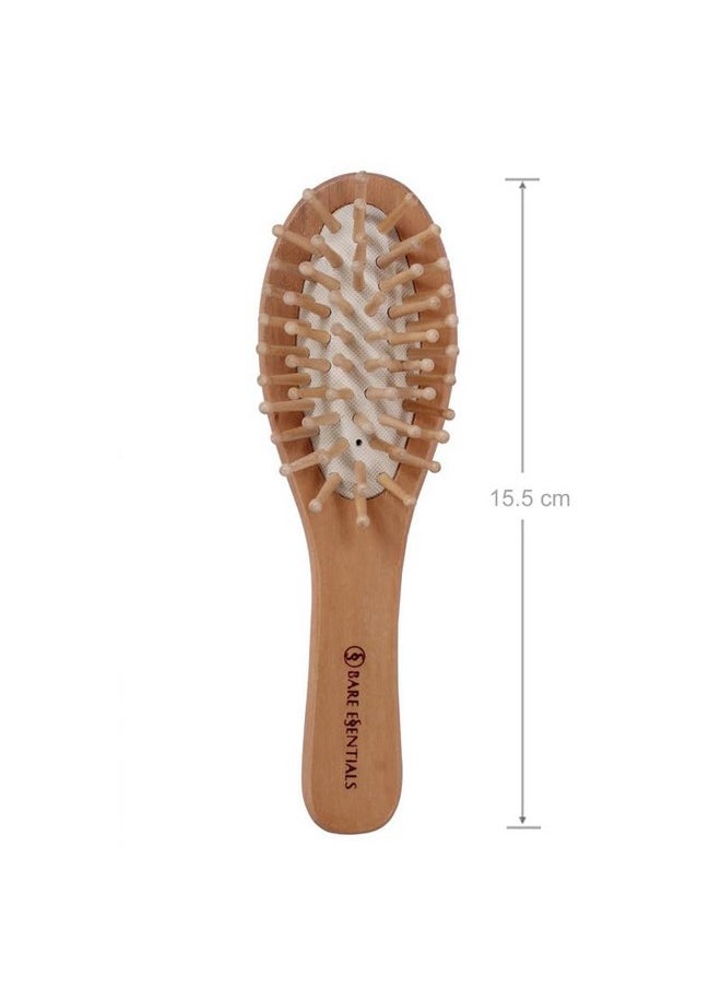 BARE ESSENTIALS Detangling Hair Brush, Wooden