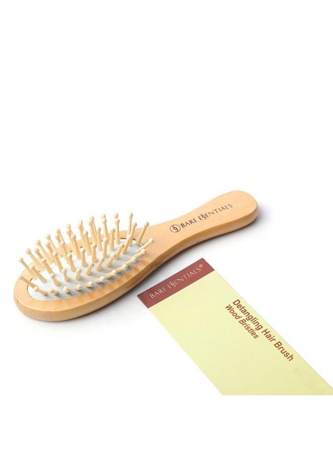 BARE ESSENTIALS Detangling Hair Brush, Wooden