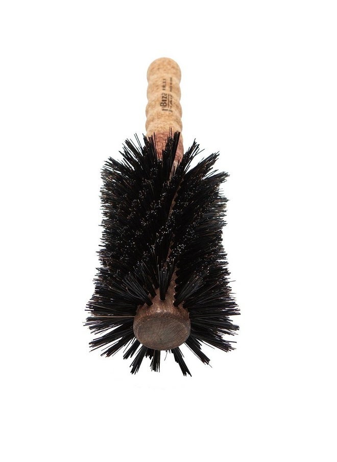 Ibiza Hair Professional Boar Hair Concave Barrel Brush (RLX5, 80mm) with Reinforced Swirled Bristles & Cork Handle, Contours to the Head Shape to Create Shiny Hair, For All Hair Types, Heat Resistant