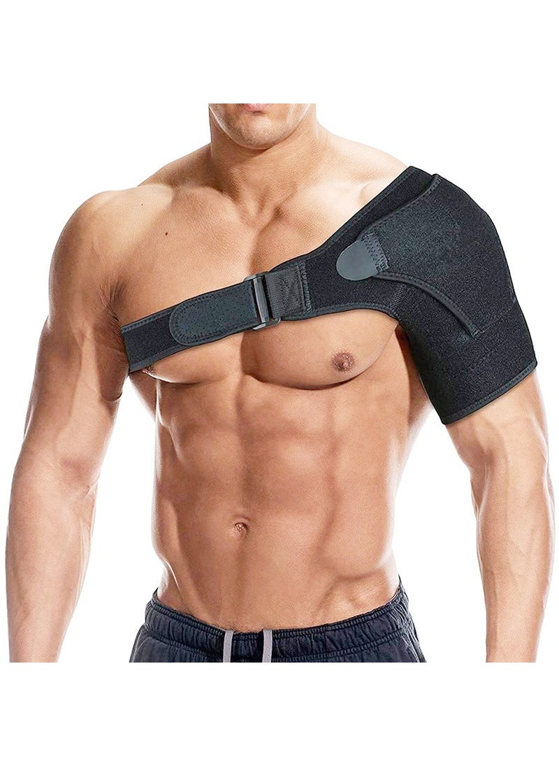 Adjustable Sports Shoulder Brace for Fitness black regular