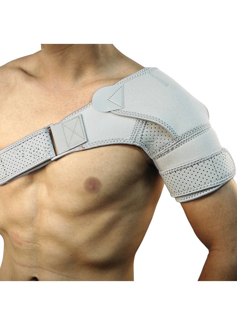 Adjustable Sports Shoulder Brace for Fitness gray extra large