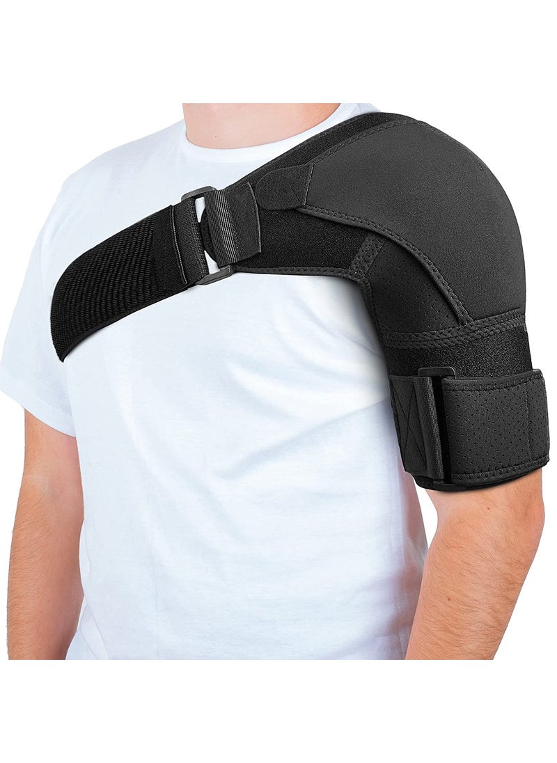 Adjustable Sports Shoulder Brace for Fitness Black Plus Size