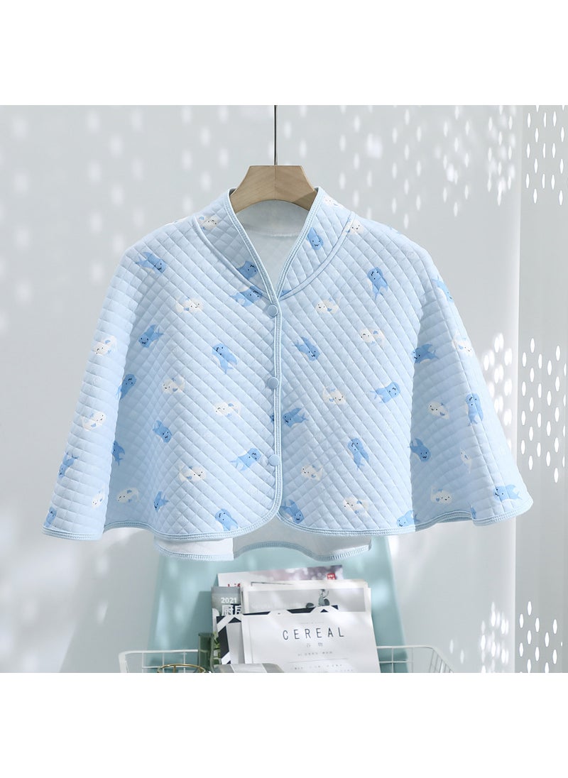 Summer Air-Con Lightweight Cotton Nursing Shawl for Maternity Baby Whale