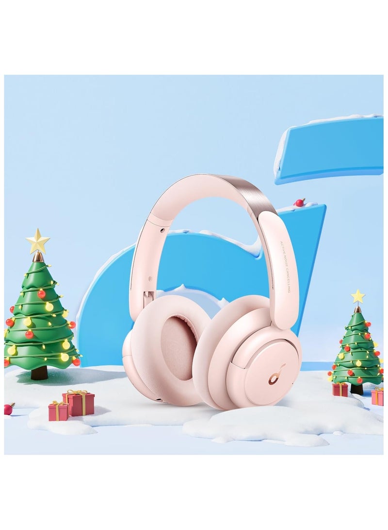 Life Q30 Hybrid Active Noise Cancelling Headphones Bluetooth with Multiple Modes, Hi-Res Sound Bluetooth Headphones, Custom EQ via App, 50H Playtime, Multipoint Connection Pink