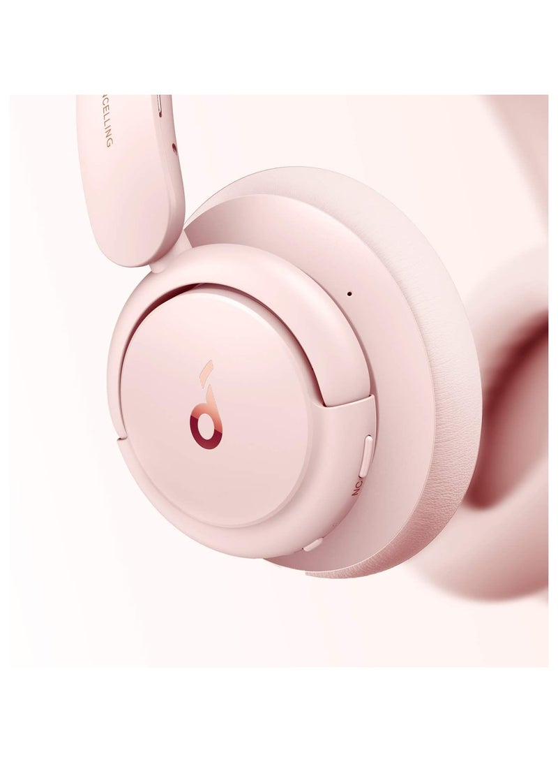 Life Q30 Hybrid Active Noise Cancelling Headphones Bluetooth with Multiple Modes, Hi-Res Sound Bluetooth Headphones, Custom EQ via App, 50H Playtime, Multipoint Connection Pink