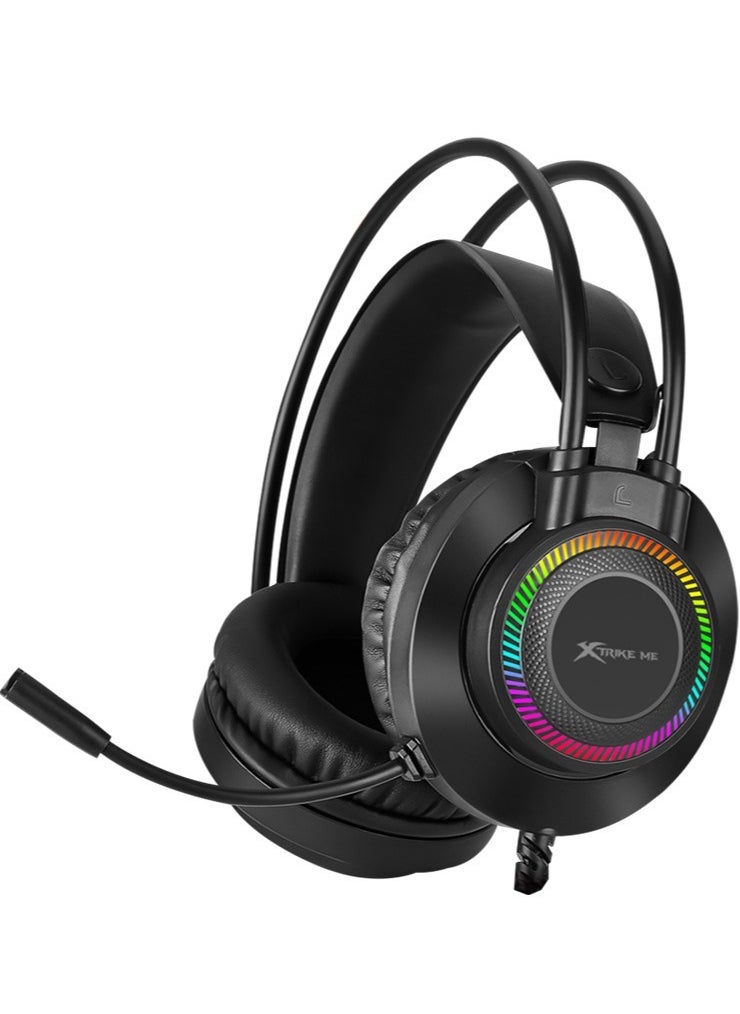 Xtrike Me GH-510 RGB Stereo Gaming Headset – High-Quality Sound, Adjustable Mic, and LED Lighting