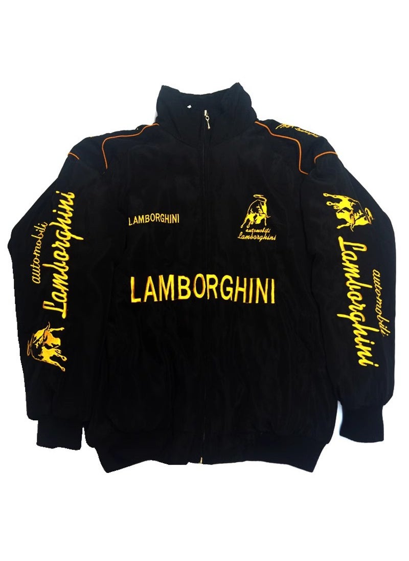 Embroidered F1 Racing Suit Long Sleeve Cotton Jacket Lambo