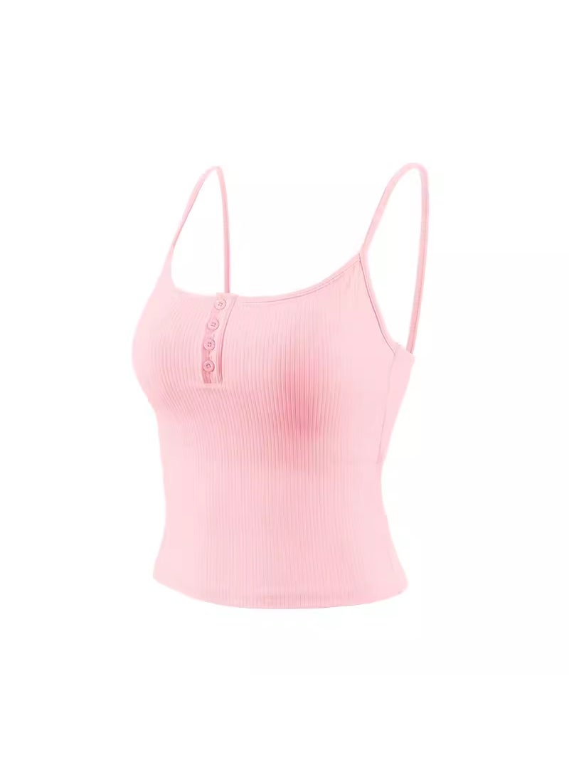 Threaded Sports Bra Tank Yoga Fitness Top cloud mud powder