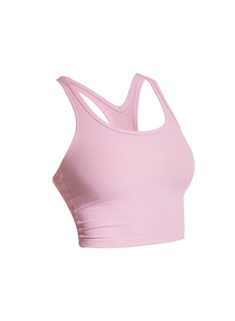 Fashion Anti-Exposure Sports Bra for Running Yoga Smoked powder