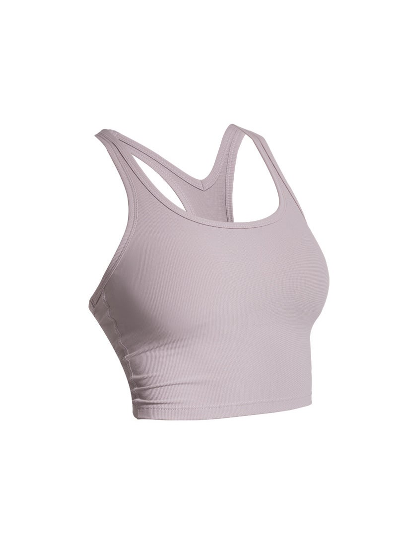 Fashion Anti-Exposure Sports Bra for Running Yoga Lilac