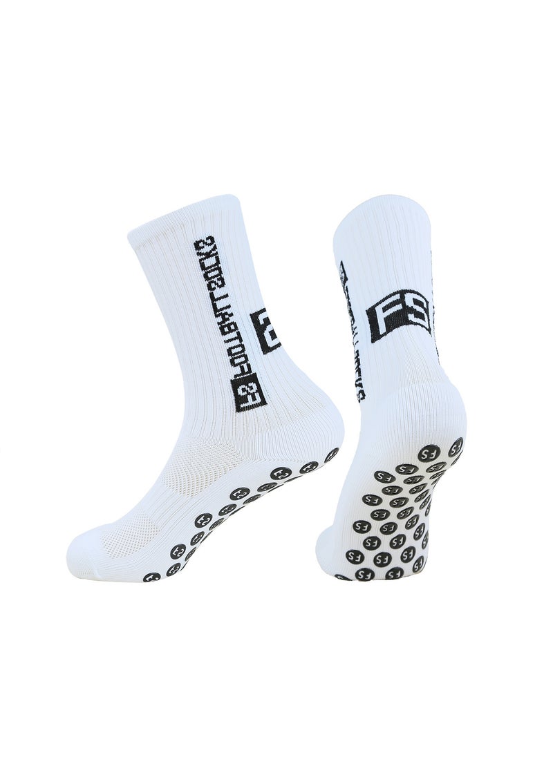 Thickened Towel Bottom Anti-Odor Soccer Socks White