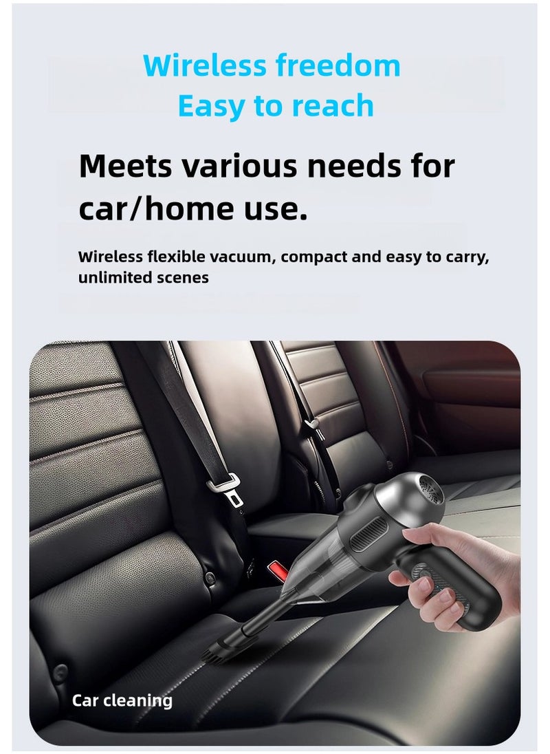 Handheld Vacuum Cleaner,Cordless Car Vacuum Cleaner - Wireless Handheld Vacuum Cleaner Rechargeable Dustbuster - Suction and Blow Function - Handheld Vacuum Cleaner - 6000PA Strong Suction,5-in-1 Dust Buster & Air Blower & Hand Pump, Dry Use for Car, Keyboard, Inflate/Deflate Swim Ring/,Pet Grooming