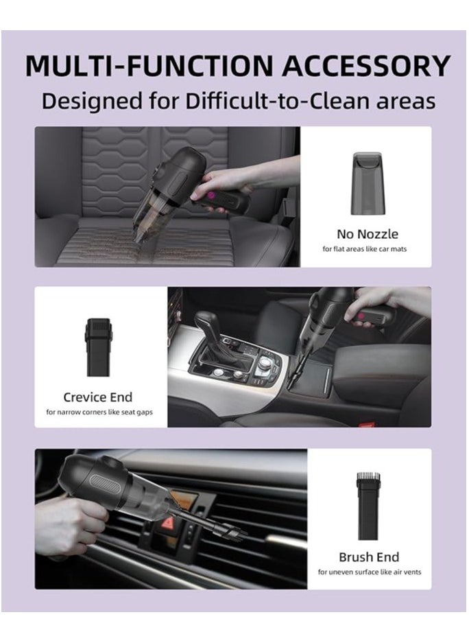 Handheld Vacuum Cleaner,Cordless Car Vacuum Cleaner - Wireless Handheld Vacuum Cleaner Rechargeable Dustbuster - Suction and Blow Function - Handheld Vacuum Cleaner - 6000PA Strong Suction,5-in-1 Dust Buster & Air Blower & Hand Pump, Dry Use for Car, Keyboard, Inflate/Deflate Swim Ring/,Pet Grooming