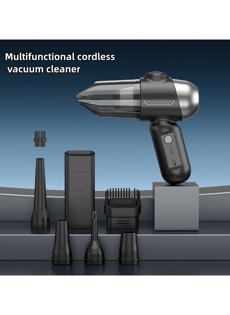 Handheld Vacuum Cleaner,Cordless Car Vacuum Cleaner - Wireless Handheld Vacuum Cleaner Rechargeable Dustbuster - Suction and Blow Function - Handheld Vacuum Cleaner - 6000PA Strong Suction,5-in-1 Dust Buster & Air Blower & Hand Pump, Dry Use for Car, Keyboard, Inflate/Deflate Swim Ring/,Pet Grooming