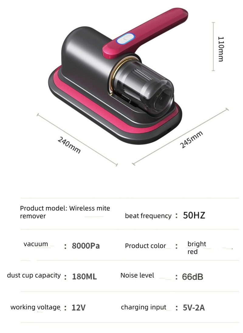 Handheld Portable Vacuum Cleaner Handheld Vacuum Cleaner 8000 PA Suction Power, USB Fast Charging Low Noise, Home Wireless Vacuum Cleaner Suitable For Mattress/Sofa/Fabric Surface Dust, Pet Hair And Other Cleaning