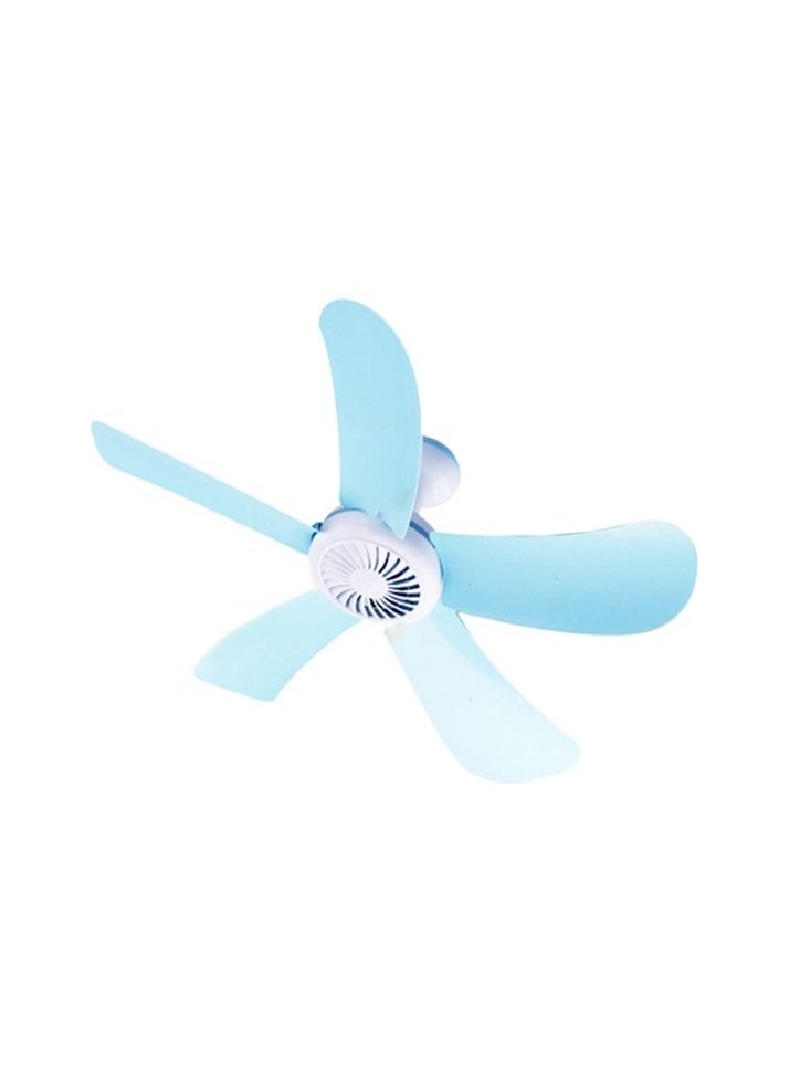 One Land 5 ceiling fans mini quiet 500mm - blue Colour:Blue - Beige Piece:1 Piece