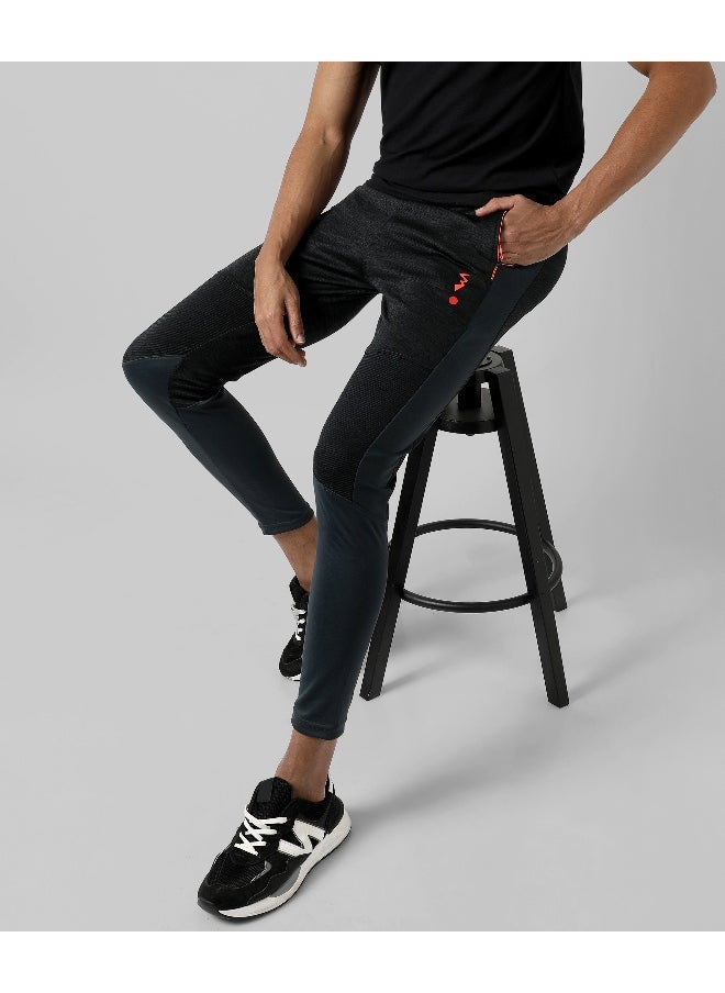 Men's Solid Black Regular Fit Trackpants