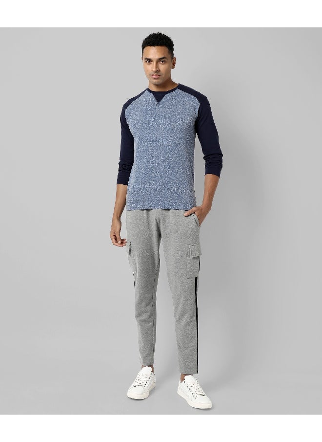 Men's Solid Grey Regular Fit Trackpants