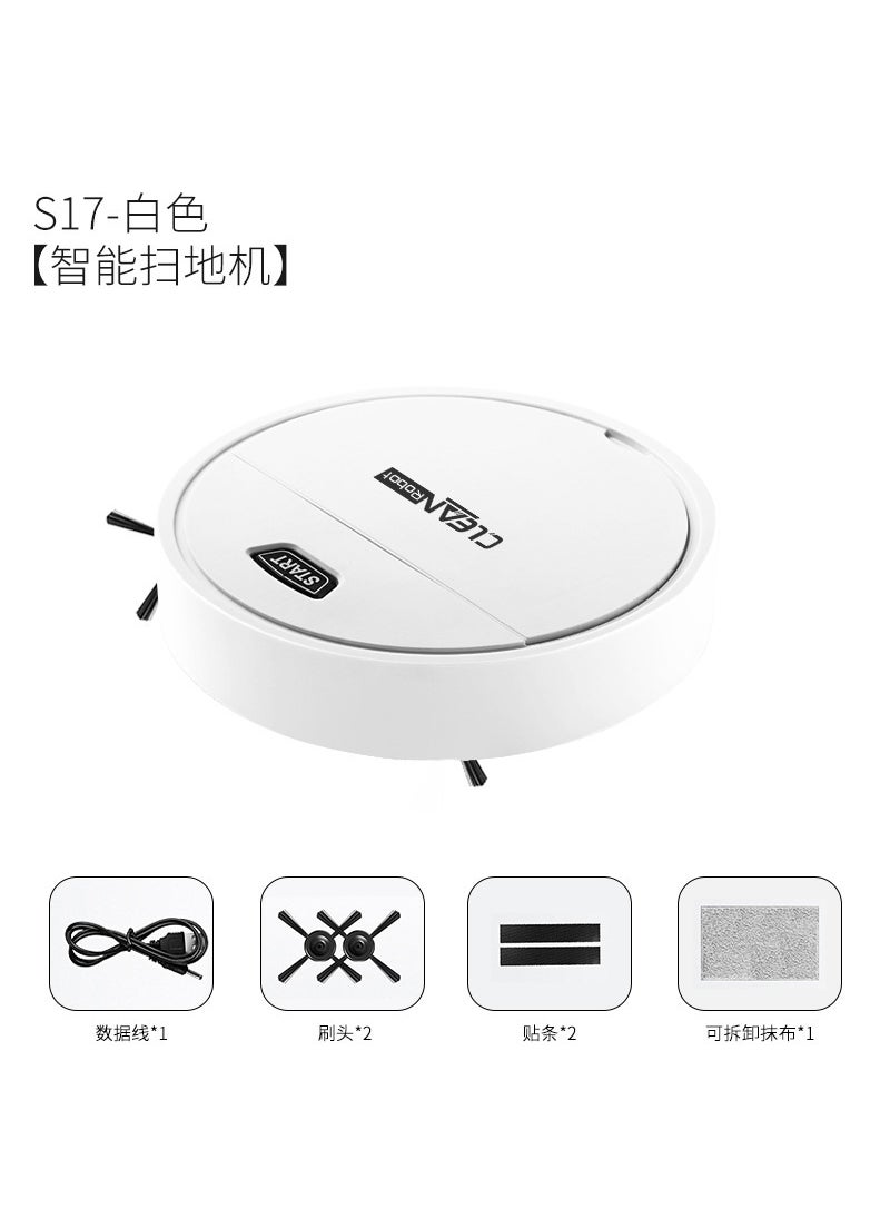 Smart Robotic Vacuum Mop Large Water Tank 【s17】-white