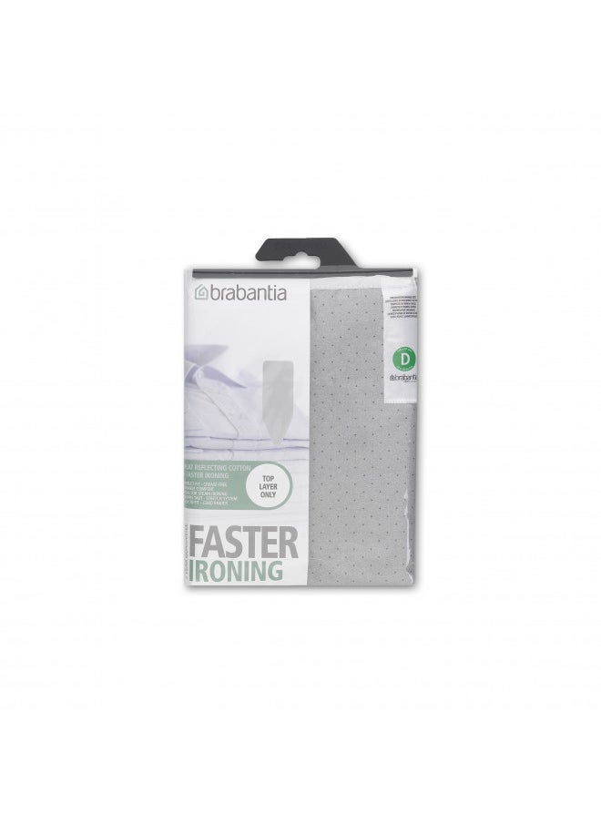 Brabantia Ironing Board Cover 53 x 18 Inch (Size D, Extra Large) Silver Metallic