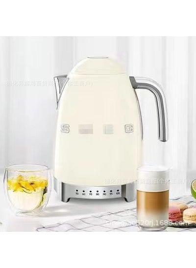 in stock European standard Italy SMEG vintage electric kettle to make tea 7 temperature home gift KLF04 Milky white