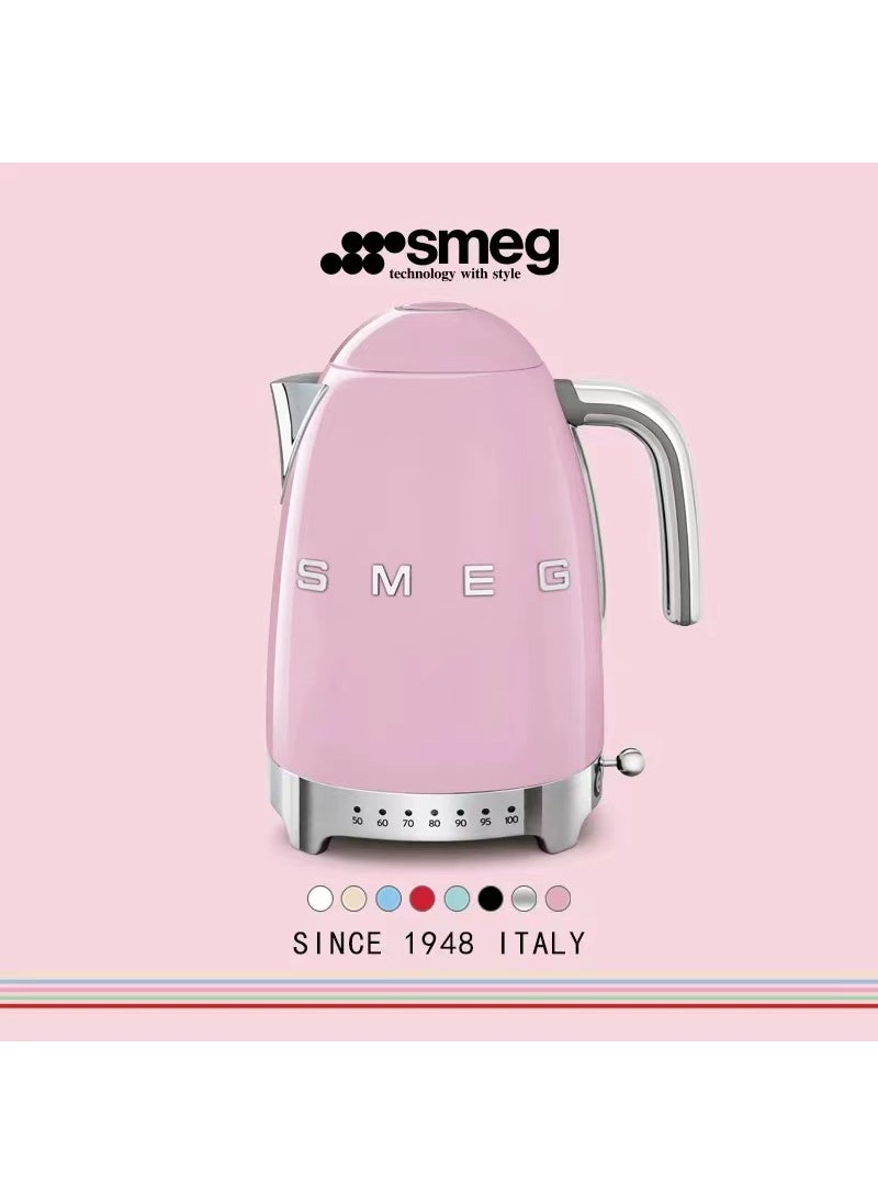 in stock European standard Italy SMEG vintage electric kettle to make tea 7 temperature home gift KLF04 Pink