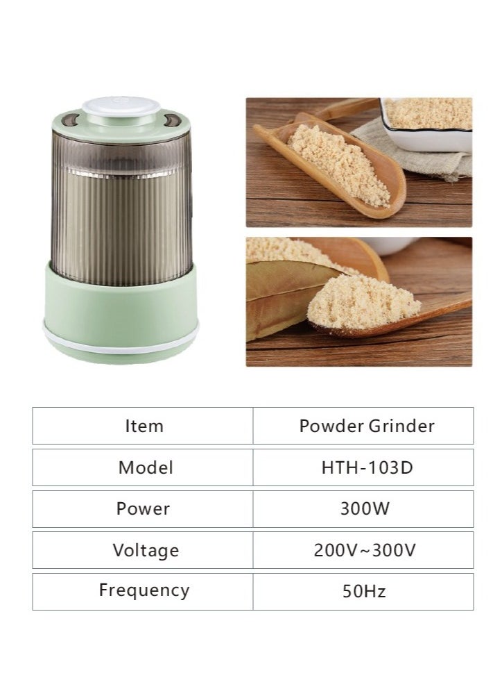 500ml Multifunction Electric Grinder Double Wall Protection Fine Grinding Machine 300W Power Motor Stainless Steel Double Blade Mixer Grinder Multipurpose Use Airtight Spice and Coffee Beans Grinder 13x13x21 cm