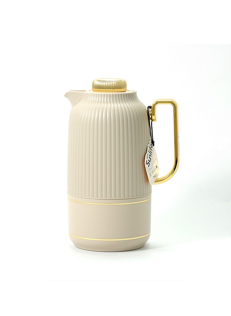 Lakuva 1.0 L Double Wall Vacuum Flask-Cream