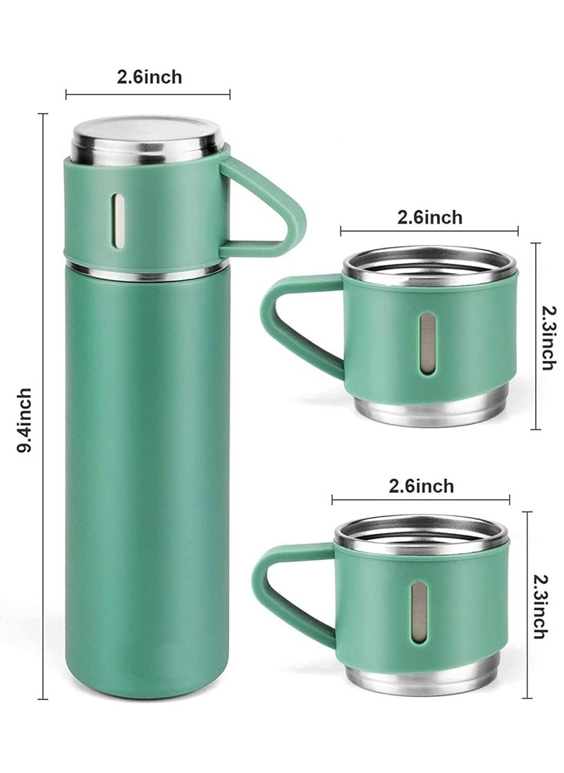 Vacuum Insulated Flask Set, Stainless Steel Vacuum Flask Water bottle with Cups