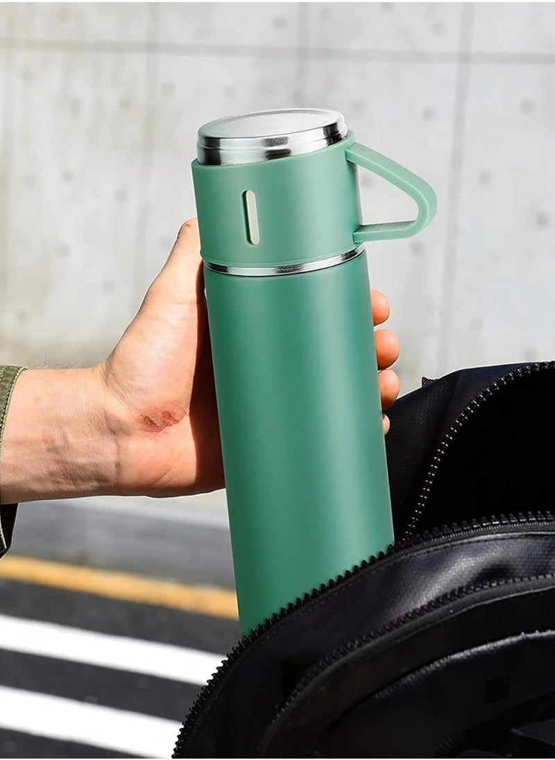 Vacuum Insulated Flask Set, Stainless Steel Vacuum Flask Water bottle with Cups