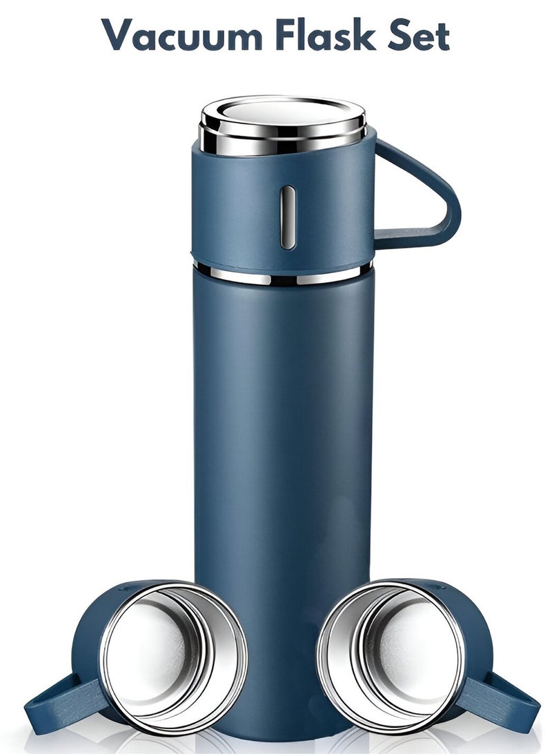 Vacuum Insulated Flask Set, Stainless Steel Vacuum Flask Water bottle with Cups