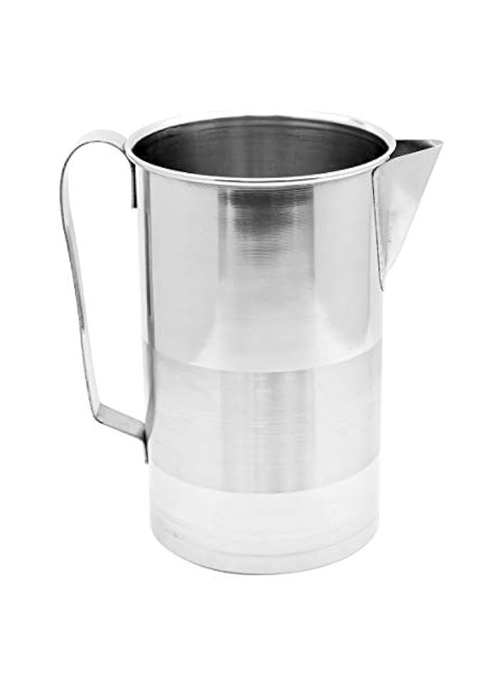 Water Jug With Lid, Silver, H 14.4 X W 26.2 X D 14.4 Cm, Stainless Steel