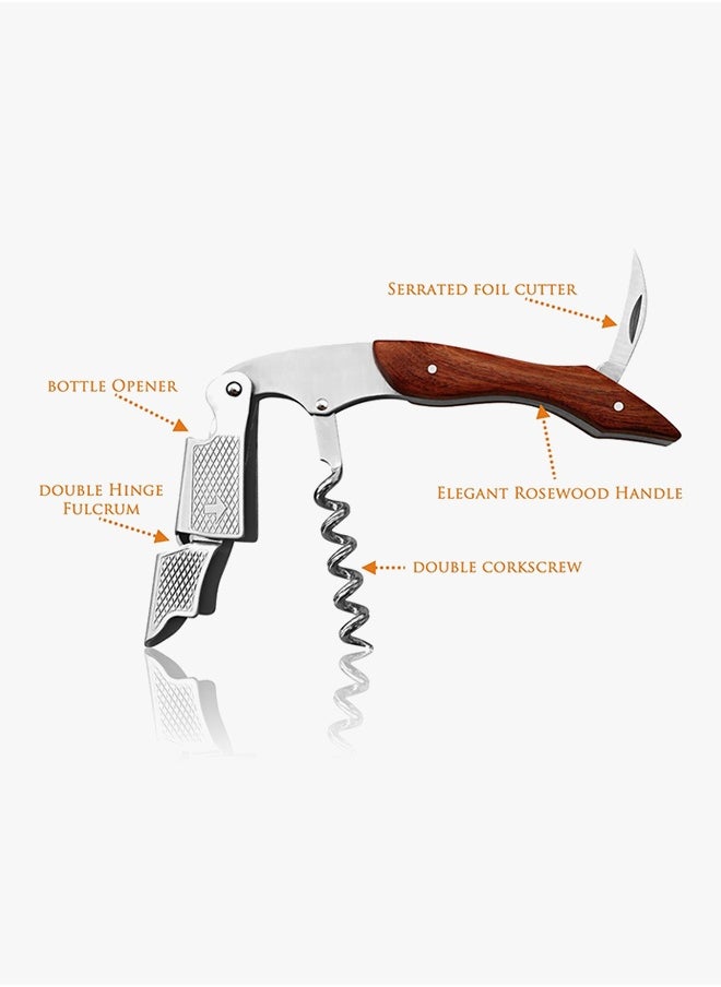 Wooden Handle Professional Wine Opener Brown