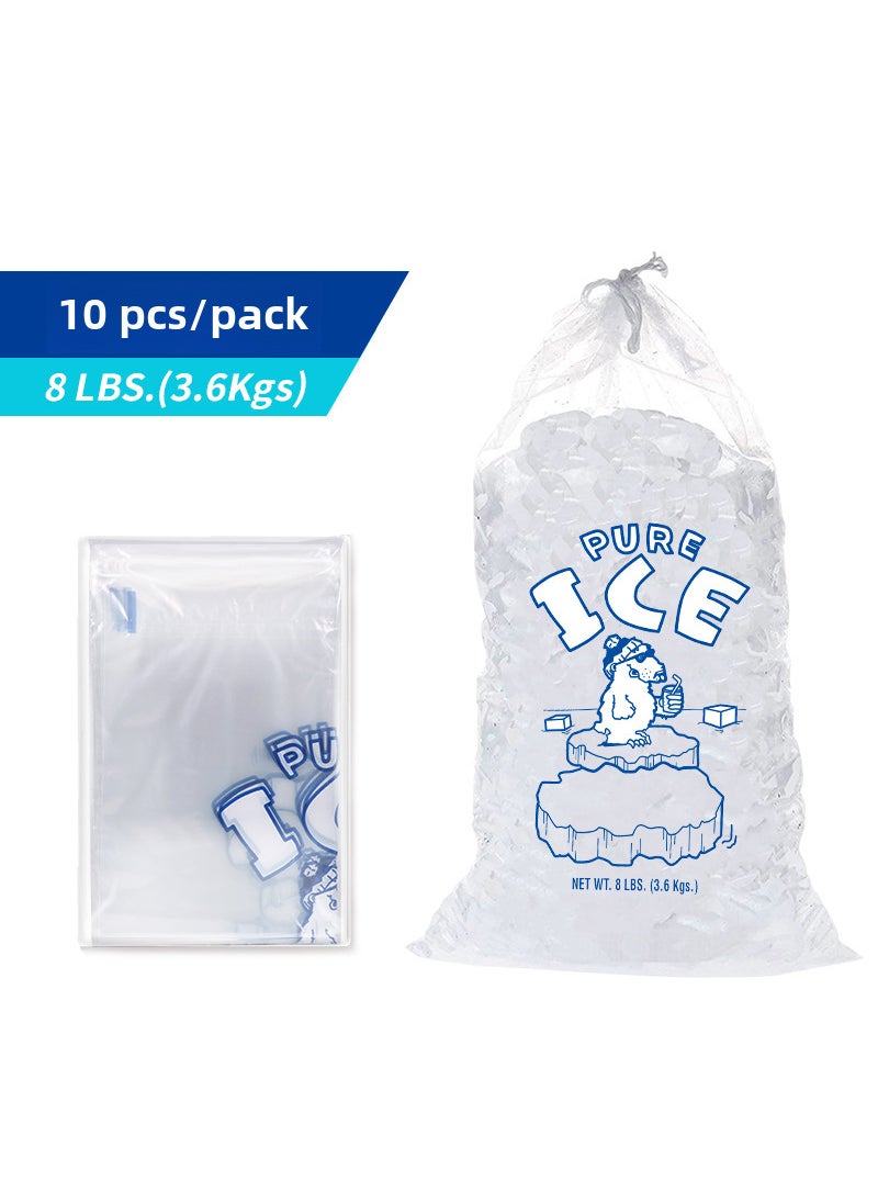 Cross-border printable drawstring ice bag anti-freezing raw material resistance-20 degrees low temperature thickened portable drawstring ice bag 8 pounds 0.035*28 * 45cm