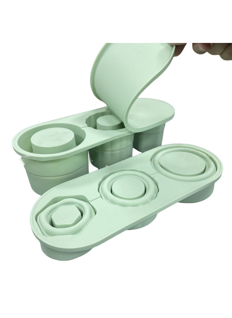 STANLEY ice grid foldable storage one-piece molding easy demoulding silicone ice film food grade silicone material matcha green with lid