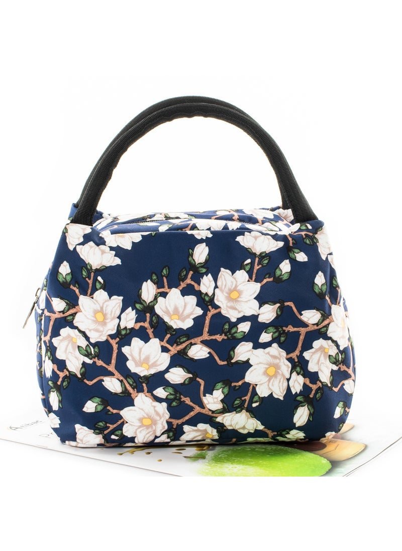 Insulated Lunch Bag Large Aluminium Foil FLOWERS