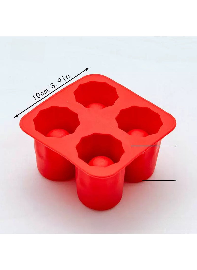 Ice Cup mold waterfall ice American full set of production tools Net red same hollow frozen ice cube bar ice box Red