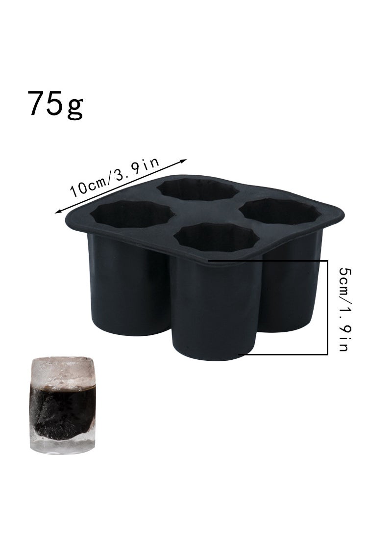 Ice Cup mold waterfall ice American full set of production tools Net red same hollow frozen ice cube bar ice box Black