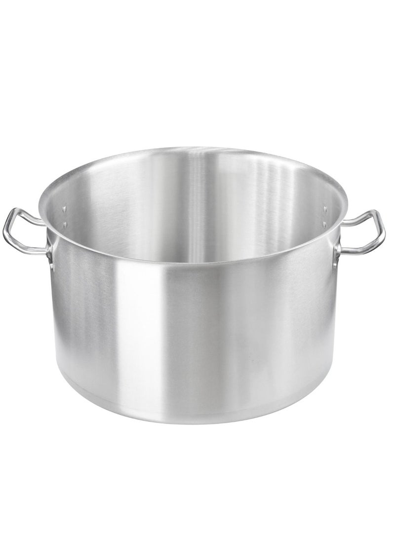 Cooking Pot Stainless Steel Stock Pot with Lid and Steel Handles Silver