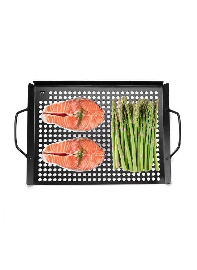 Outset QD81, Non-Stick Grill Grid with Handles, Black, 17