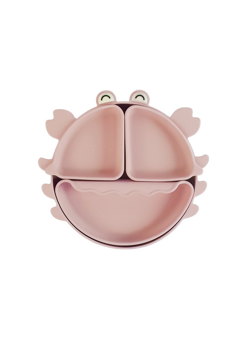 BPA-Free Baby Feeding Bowl Pink crab dinner plate