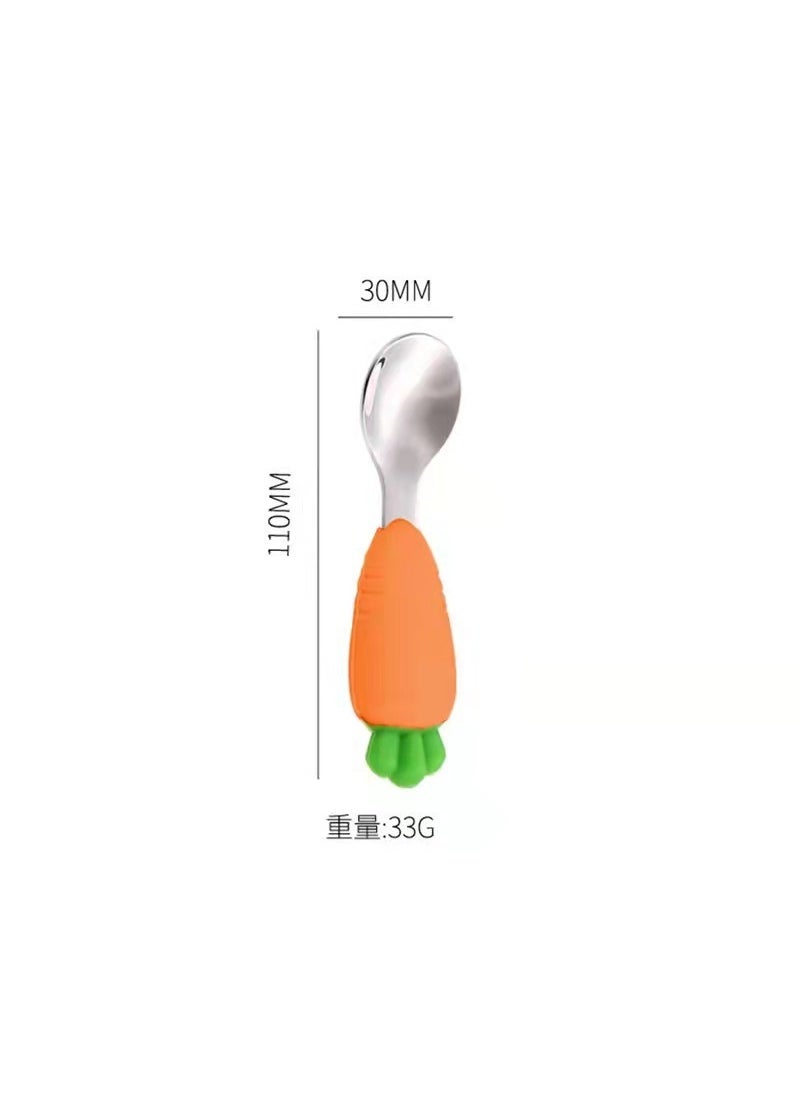 Creative Silicone Carrot Kids Dinnerware Set Single spoon