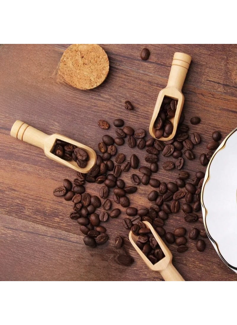 Cross-border Hot Sale Wooden Coffee Spoon Solid Wood Bath Salt Spoon Tea Spoon Milk Spoon Small Wooden Spoon Wooden Multifunctional Spoon Log Color